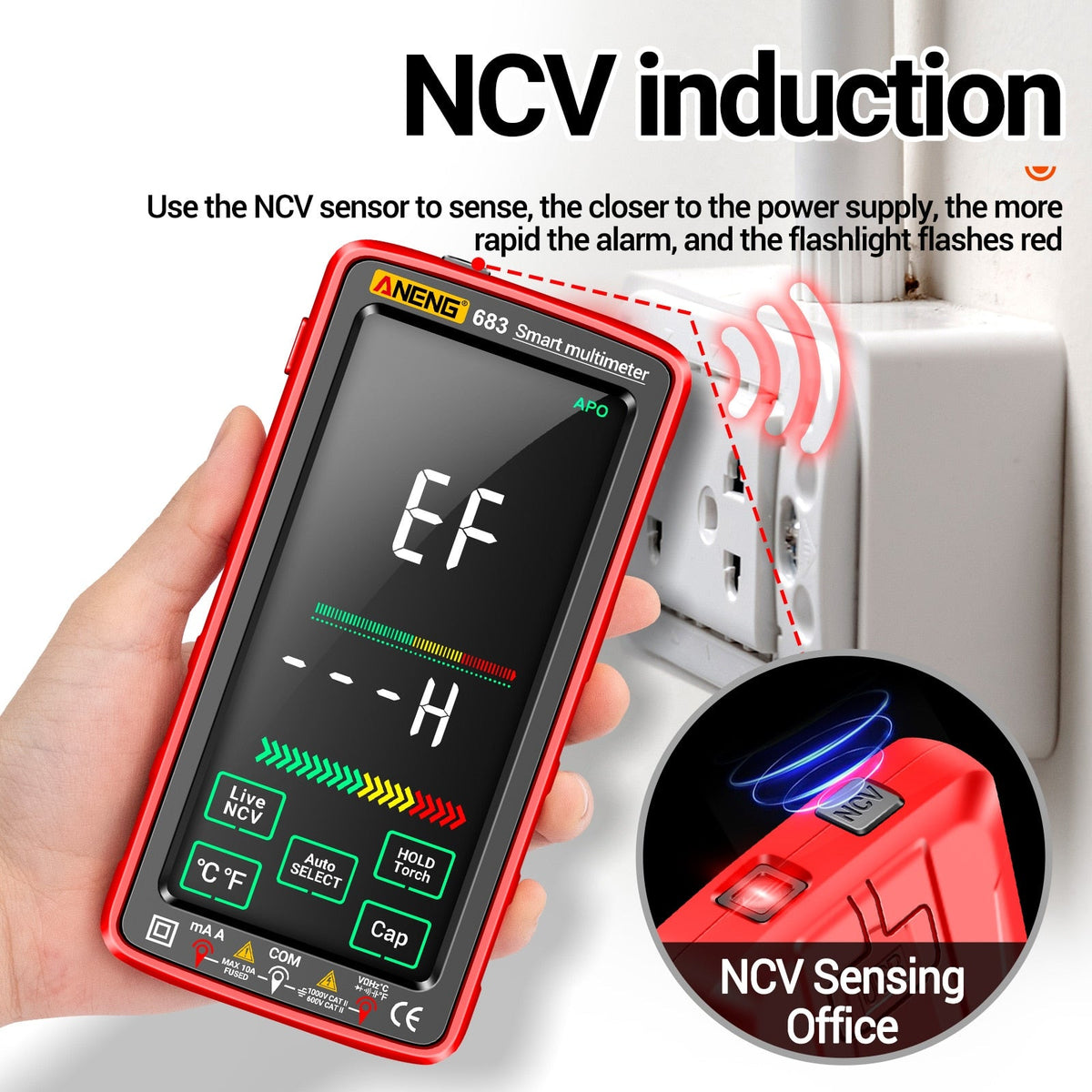 Touch Screen Digital Multimeter with NCV Live Detection