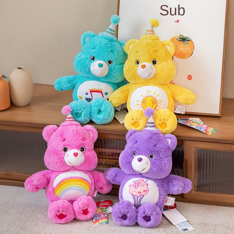 Rainbow Bear Plush Toy – Colorful Valentine's Gift