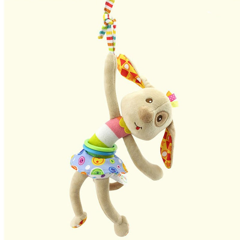 Baby Plush Rattle Toy for Fun Sensory Play and Travel