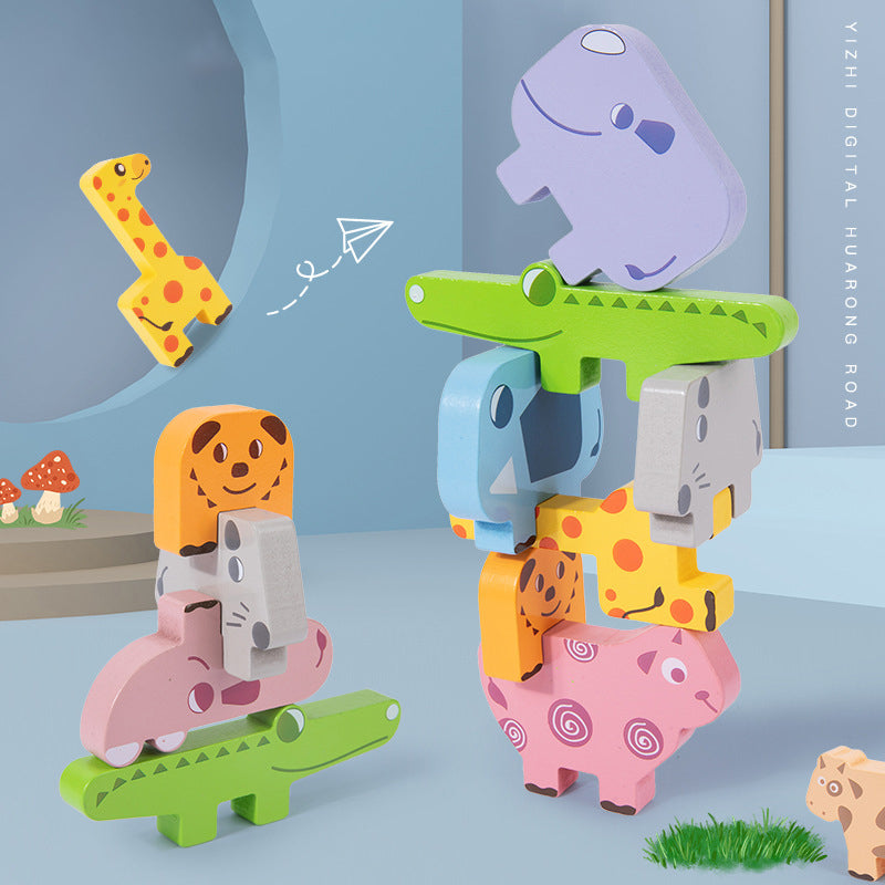 Wooden Animal Stacking Toy for Creative Skill-Building
