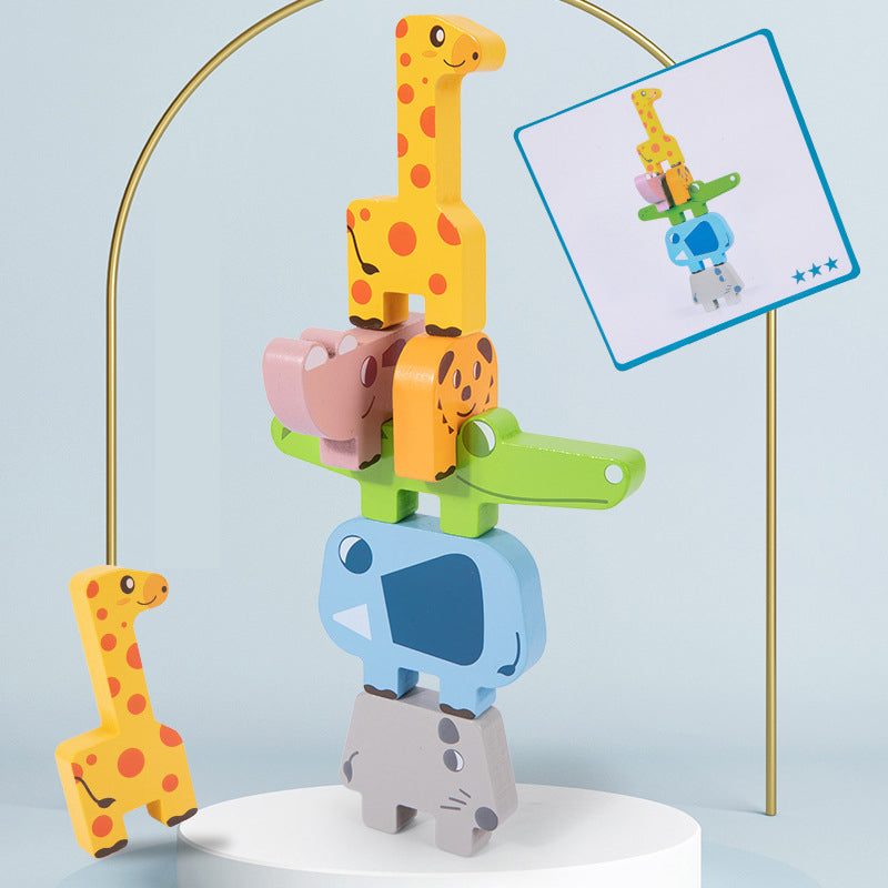 Wooden Animal Stacking Toy for Creative Skill-Building