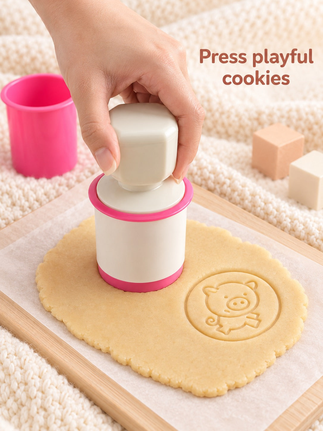 Animal Cookie Stamp Set: 5 Pieces for Kids' Baking