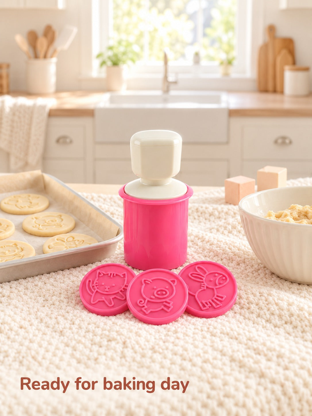 Animal Cookie Stamp Set: 5 Pieces for Kids' Baking
