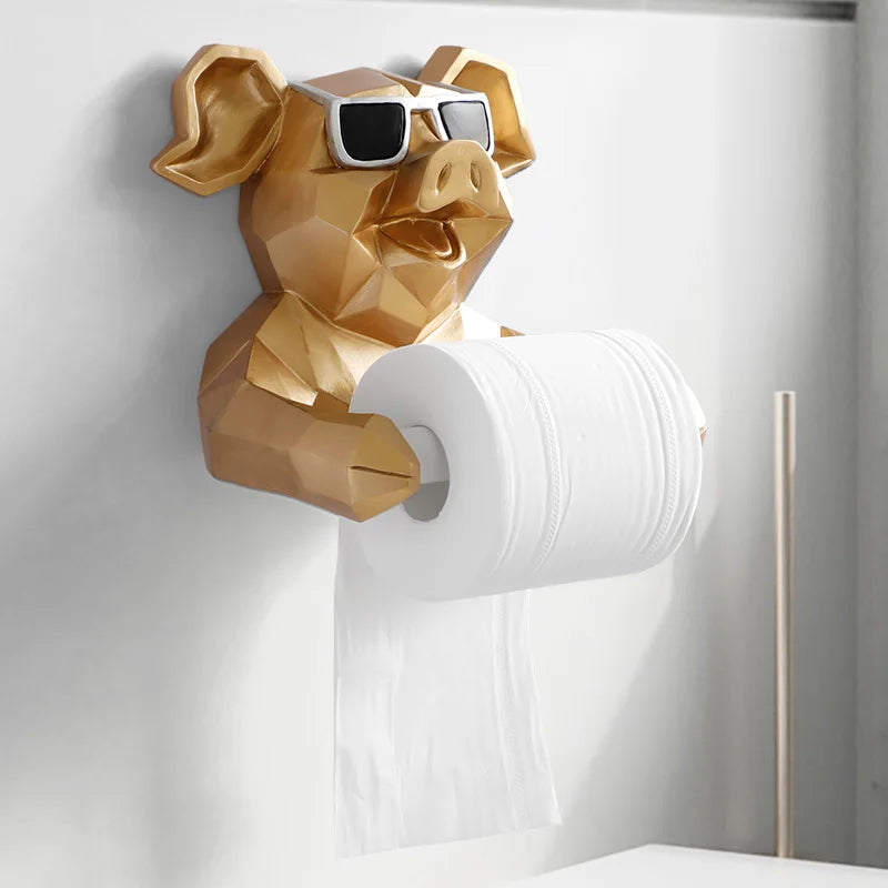 Animal Head Toilet Paper Holder for a Statement Bathroom