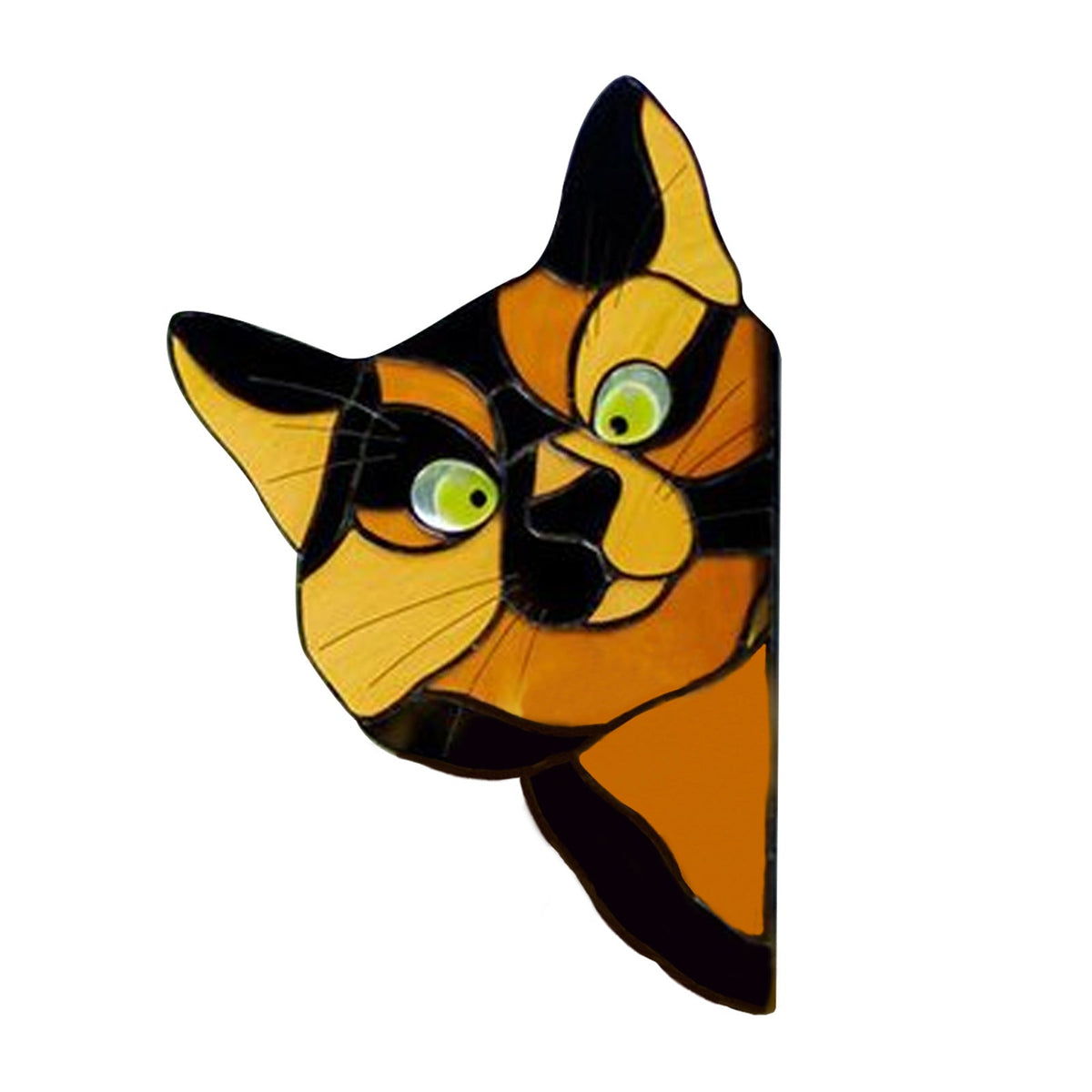 Cat Window Sticker – Colorful Peel-and-Stick Décor