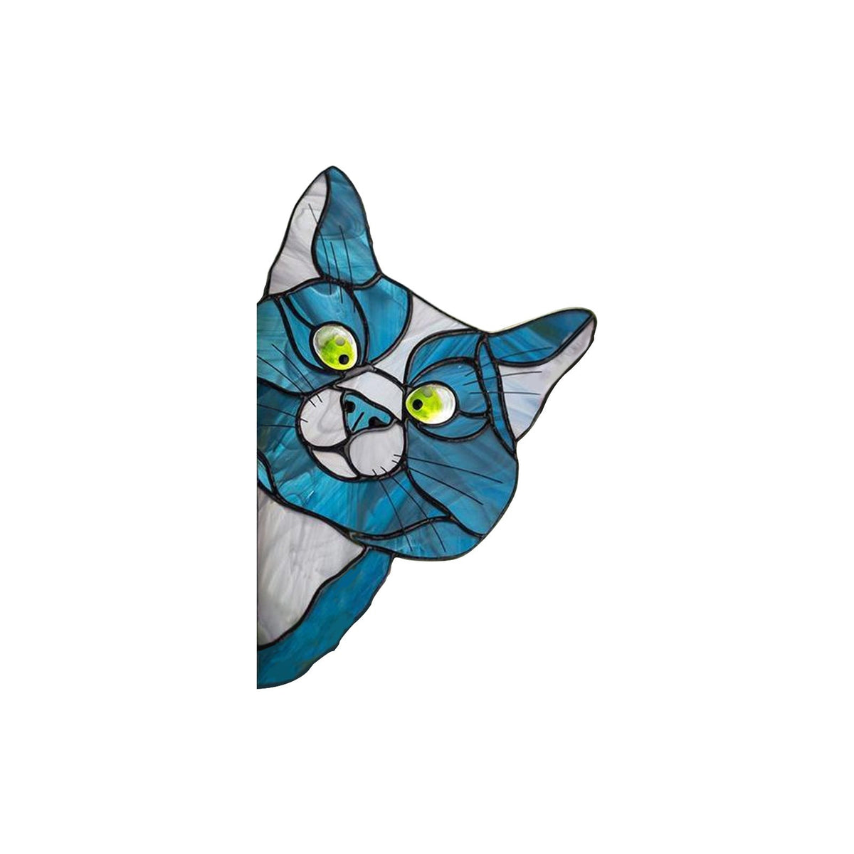 Cat Window Sticker – Colorful Peel-and-Stick Décor