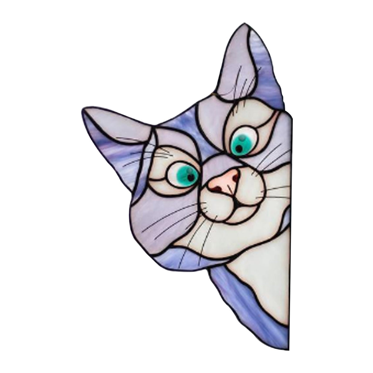 Cat Window Sticker – Colorful Peel-and-Stick Décor