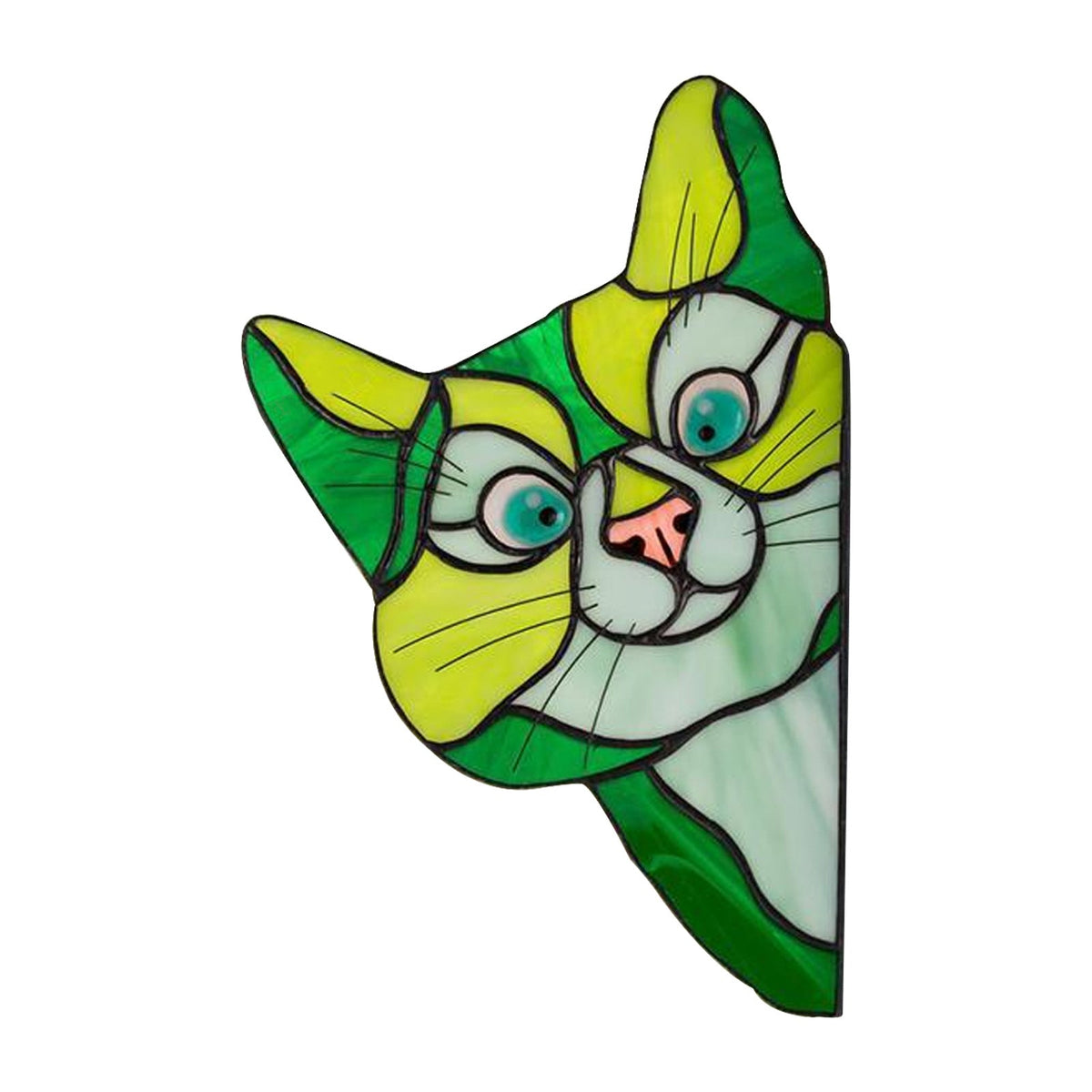 Cat Window Sticker – Colorful Peel-and-Stick Décor