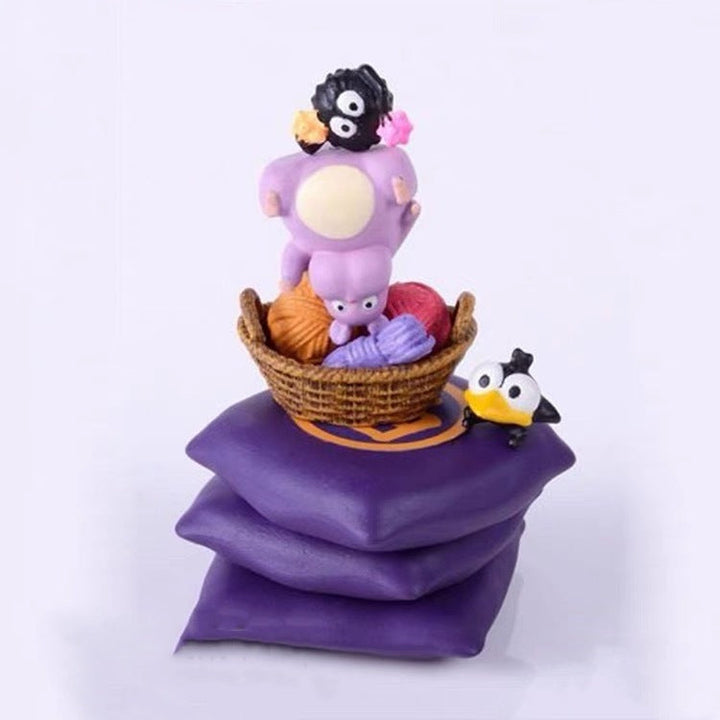 Anime Miniature Figurine Set for Whimsical Shelf Decor