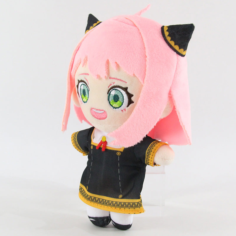 Anime Plush Toy Duo With Colorful Companion Display