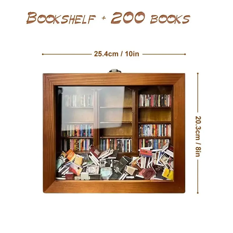Miniature Bookshelf Decor for a Calming Desk Reset