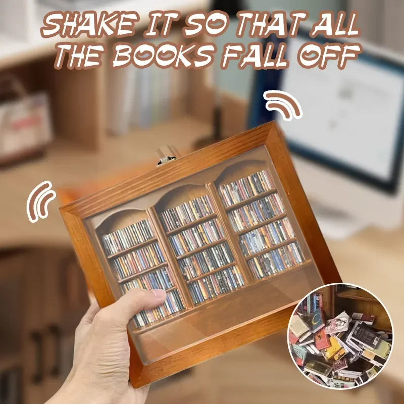 Miniature Bookshelf Decor for a Calming Desk Reset