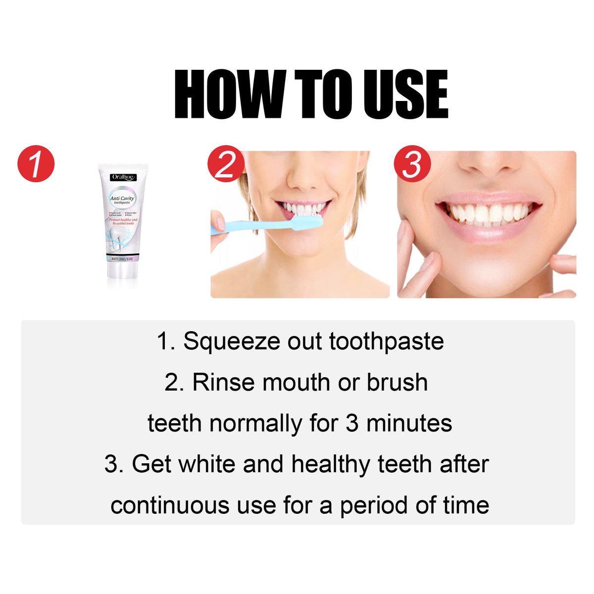 Anti-Cavity Toothpaste for Fresh Breath and Whiter Teeth