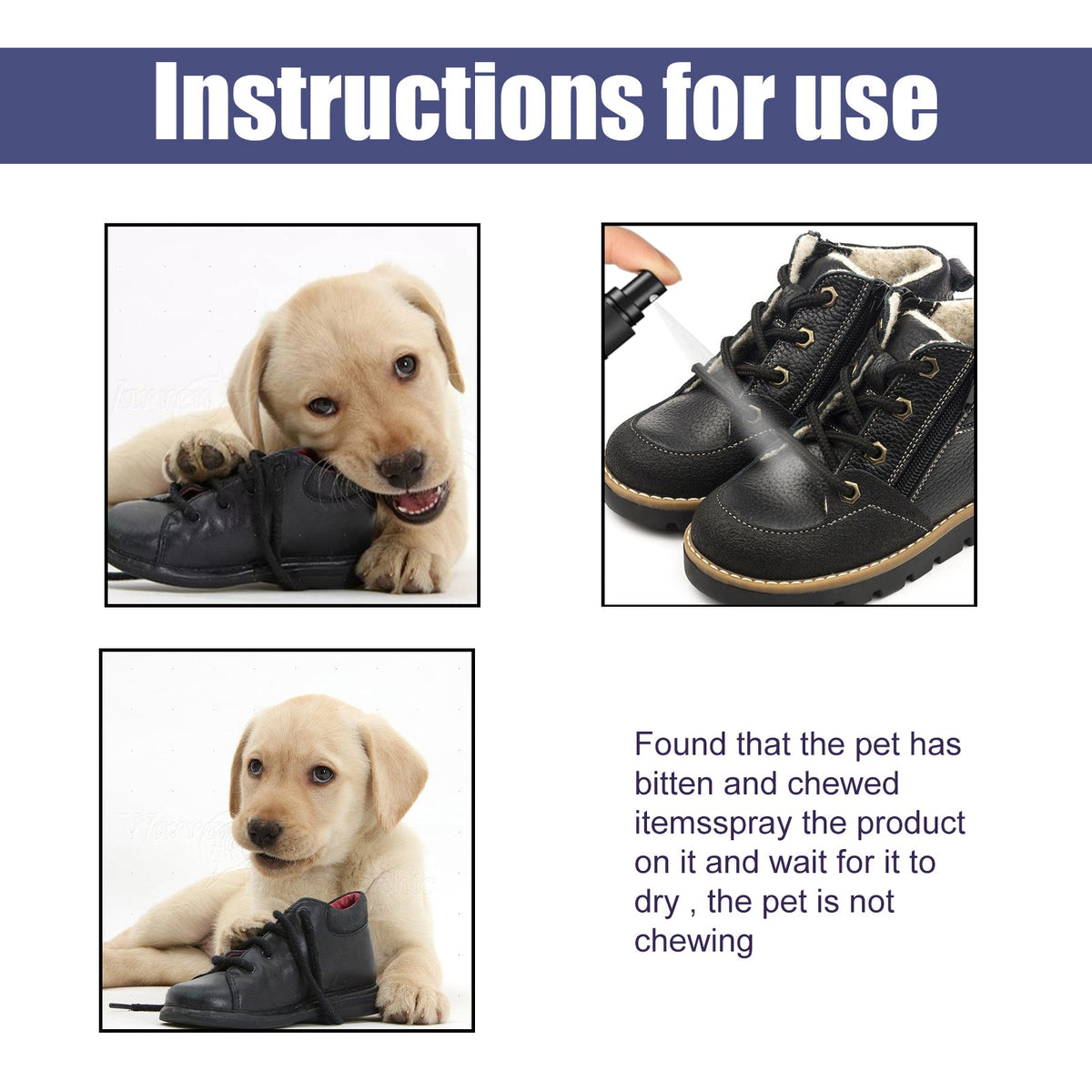 Pet Anti-Chew Bitter Spray for Dogs & Household Items