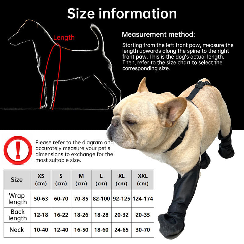 Dog Boots With Suspender Harness for Secure Walks