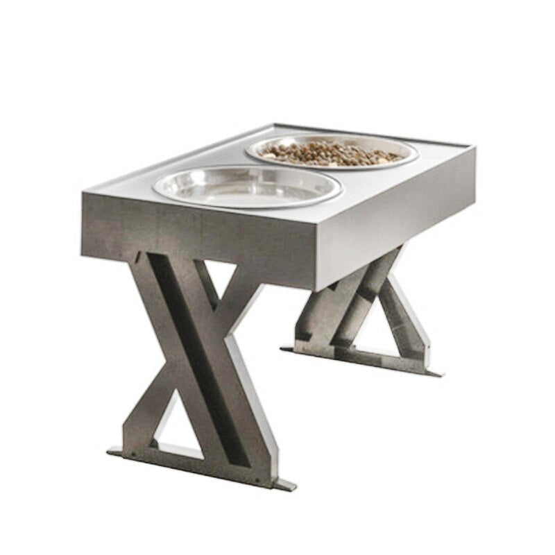 Elevated Double Dog Bowls for Tidy, Easy Feeding at Home