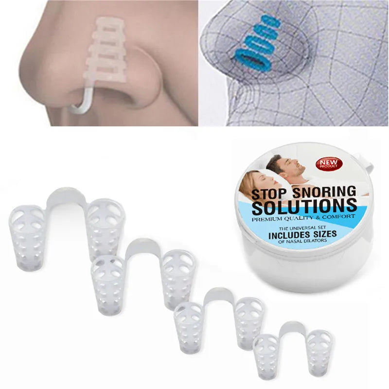 Nasal Dilators for Snoring, Multi-Size Silicone Set