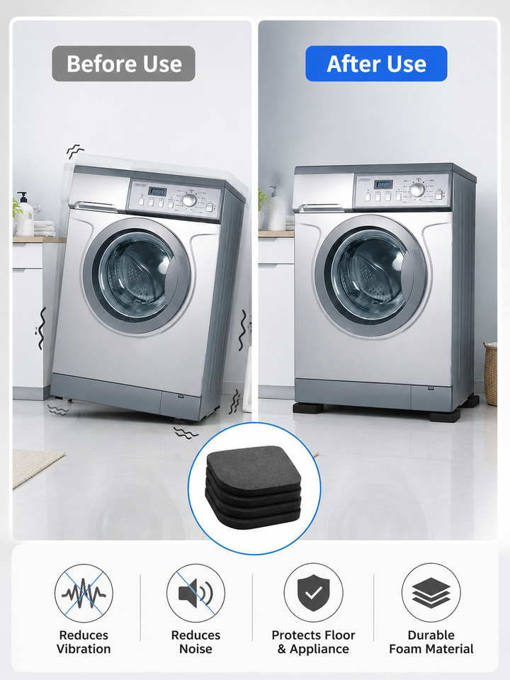 Anti-Vibration Pads for Washing Machine — Set of 4