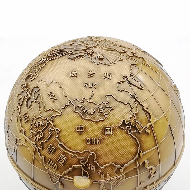 Lidded Globe Ashtray for Tidy, Clutter-Free Tabletops