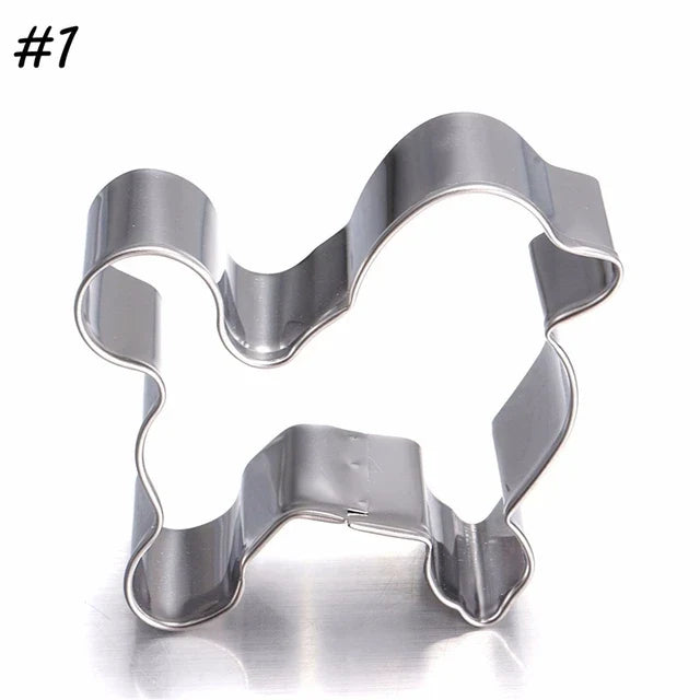 Dog Paw & Bone Cookie Cutters: Stainless Steel Trio