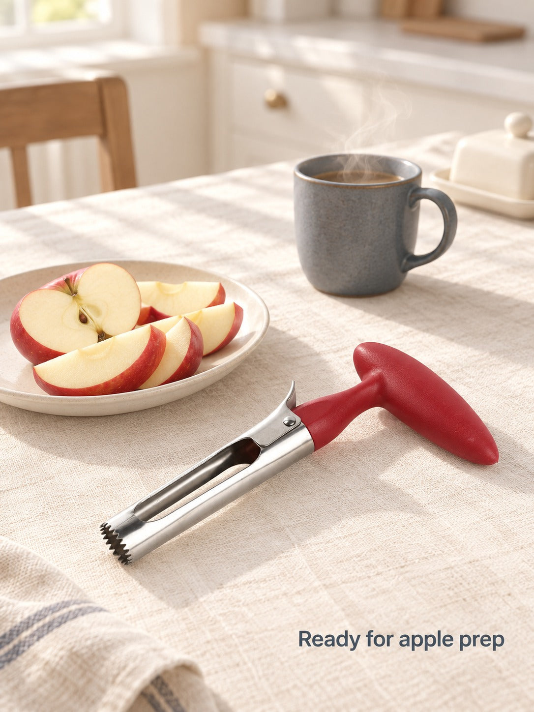 Stainless Steel Apple Corer That Removes Cores and Seeds