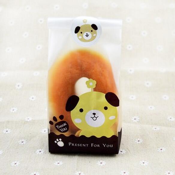 Cat & Dog Frosted Cookie Bags, 50 Pack for Party Treats