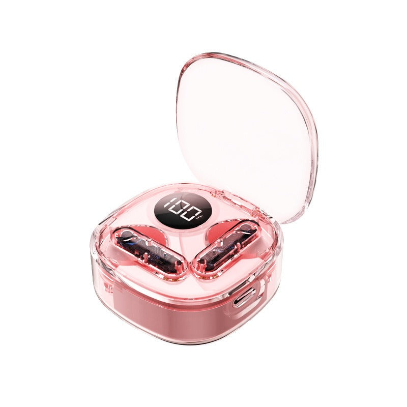 Transparent Wireless Earbuds with LED Battery Display