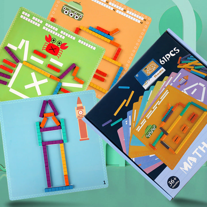 Wooden Math Puzzle Set for Hands-On Early Math Learning