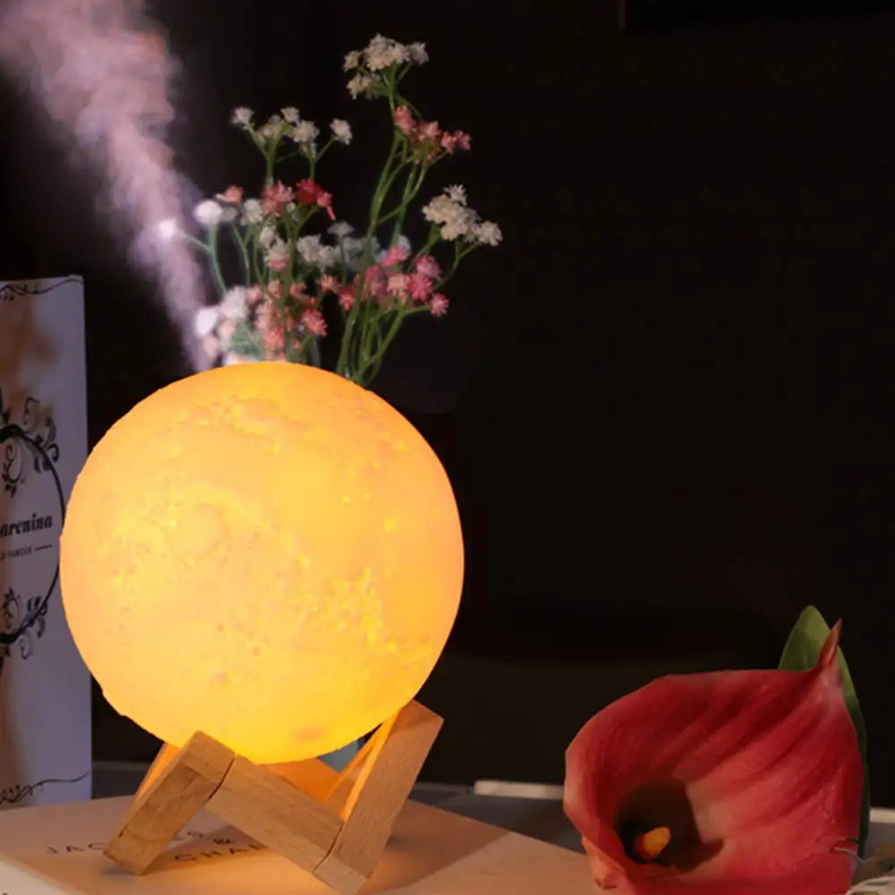 Moon Lamp Humidifier with Cool Mist and Night Light