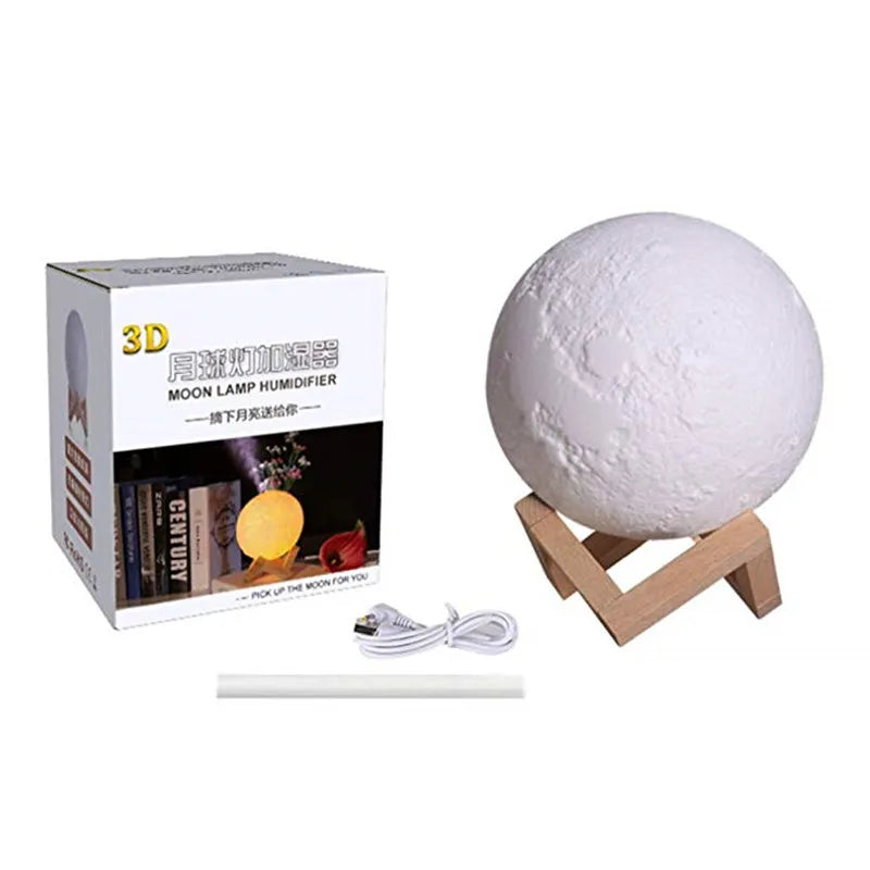 Moon Lamp Humidifier with Cool Mist and Night Light
