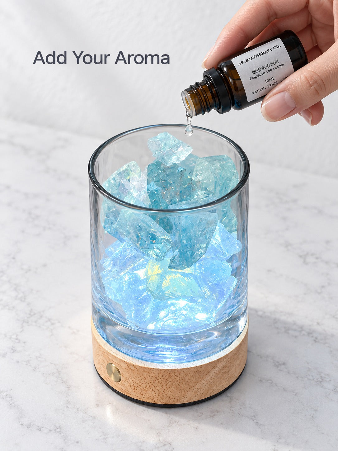 Aromatherapy Crystal Lamp: Flame-Free Room Scent Decor