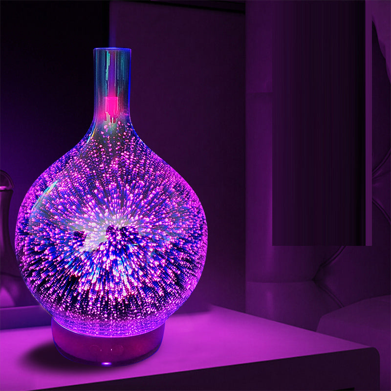 Aromatherapy Diffuser Lamp with 3D Firework Glass