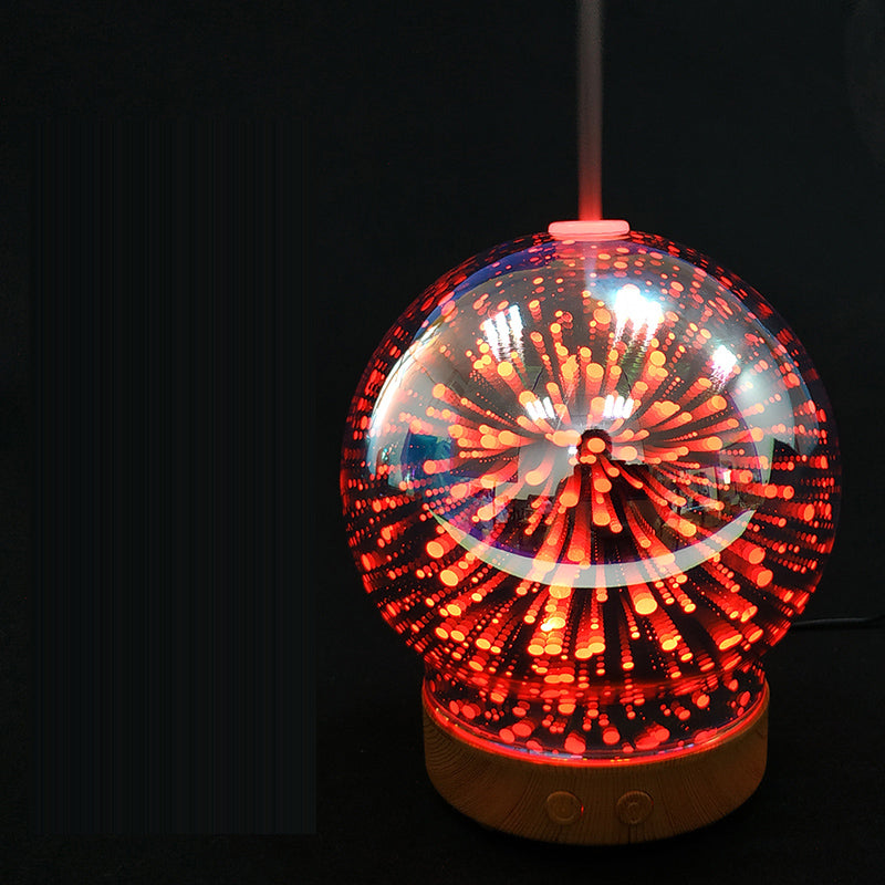 Aromatherapy Diffuser Lamp with 3D Firework Glass