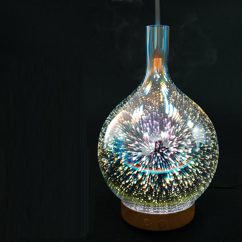 Aromatherapy Diffuser Lamp with 3D Firework Glass