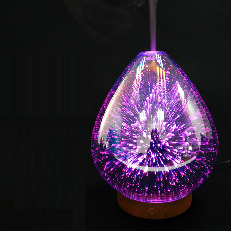 Aromatherapy Diffuser Lamp with 3D Firework Glass