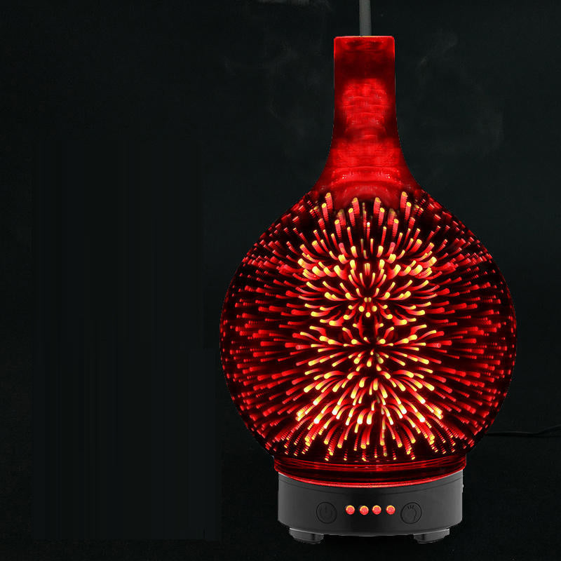 Aromatherapy Diffuser Lamp with 3D Firework Glass