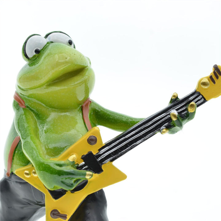 Art Frog Resin Ornaments: Whimsical Musician Decor