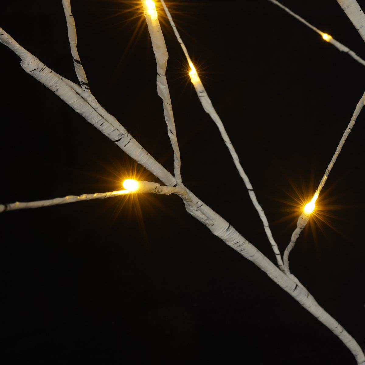 Artificial Birch Tree with Warm White LED Lighting