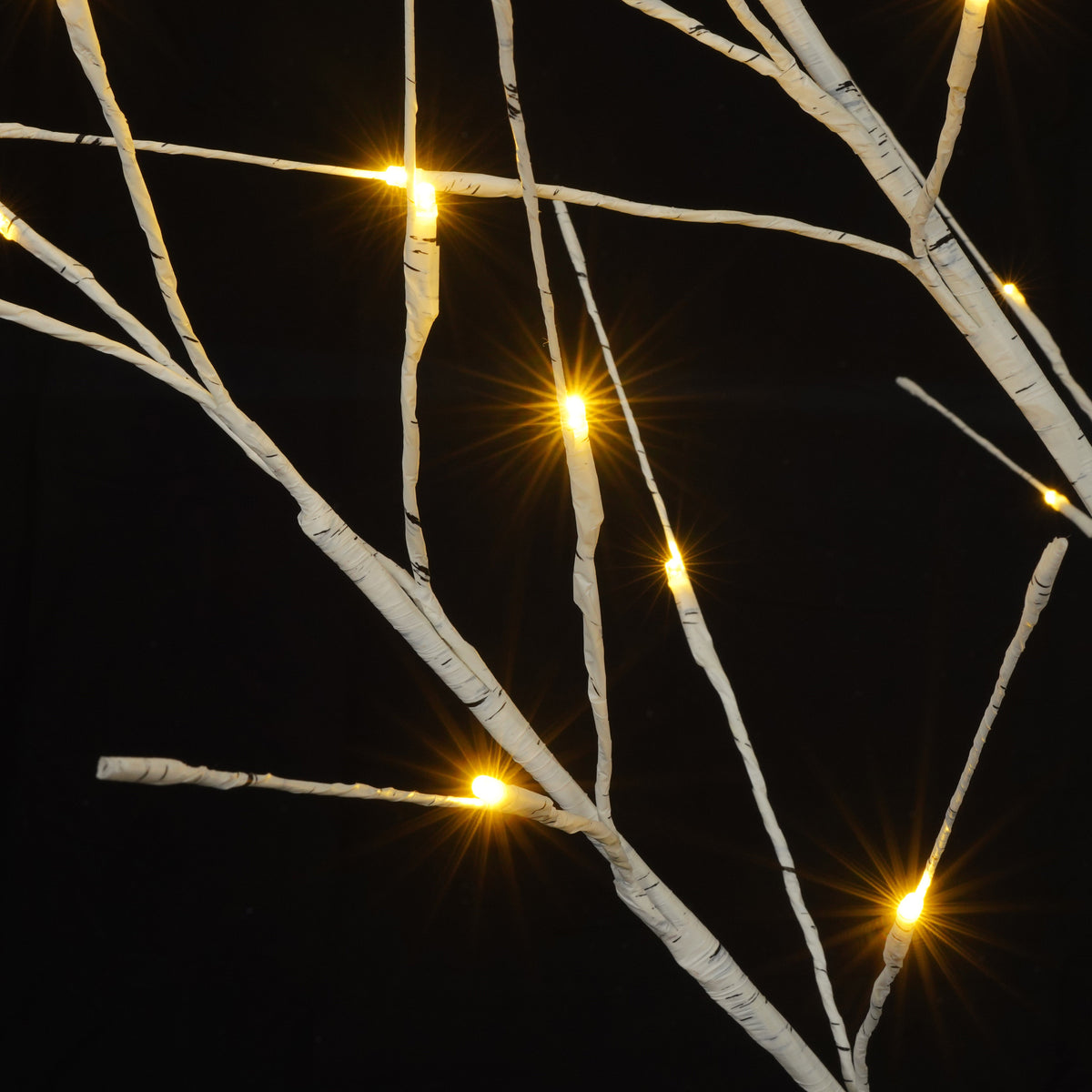 Artificial Birch Tree with Warm White LED Lighting