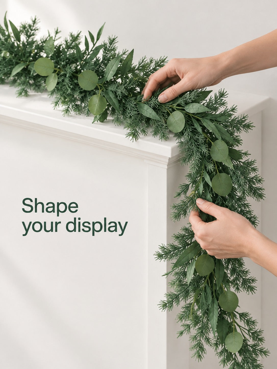 Artificial Eucalyptus Garland 5.5 ft for Mantel Decor