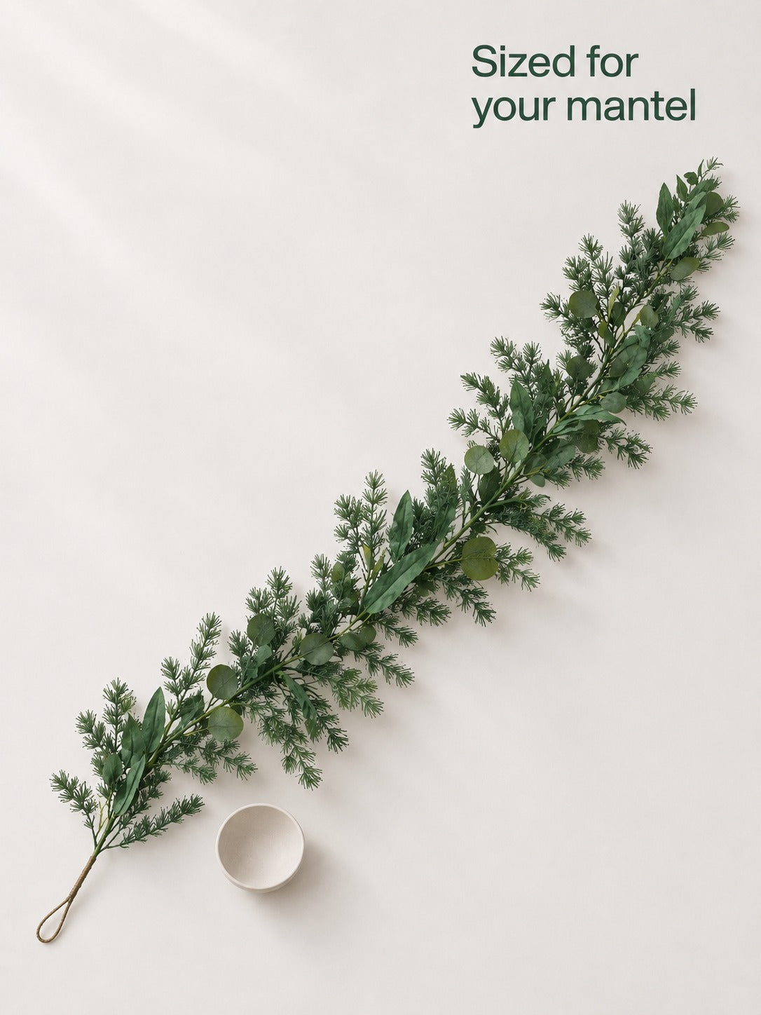 Artificial Eucalyptus Garland 5.5 ft for Mantel Decor