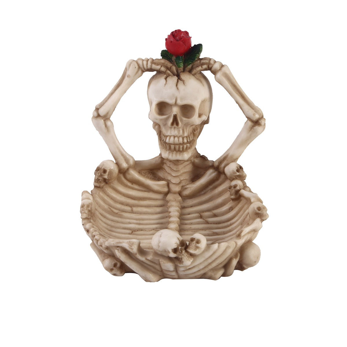 Skeleton Ashtray Resin Sculpture for Gothic Home Decor