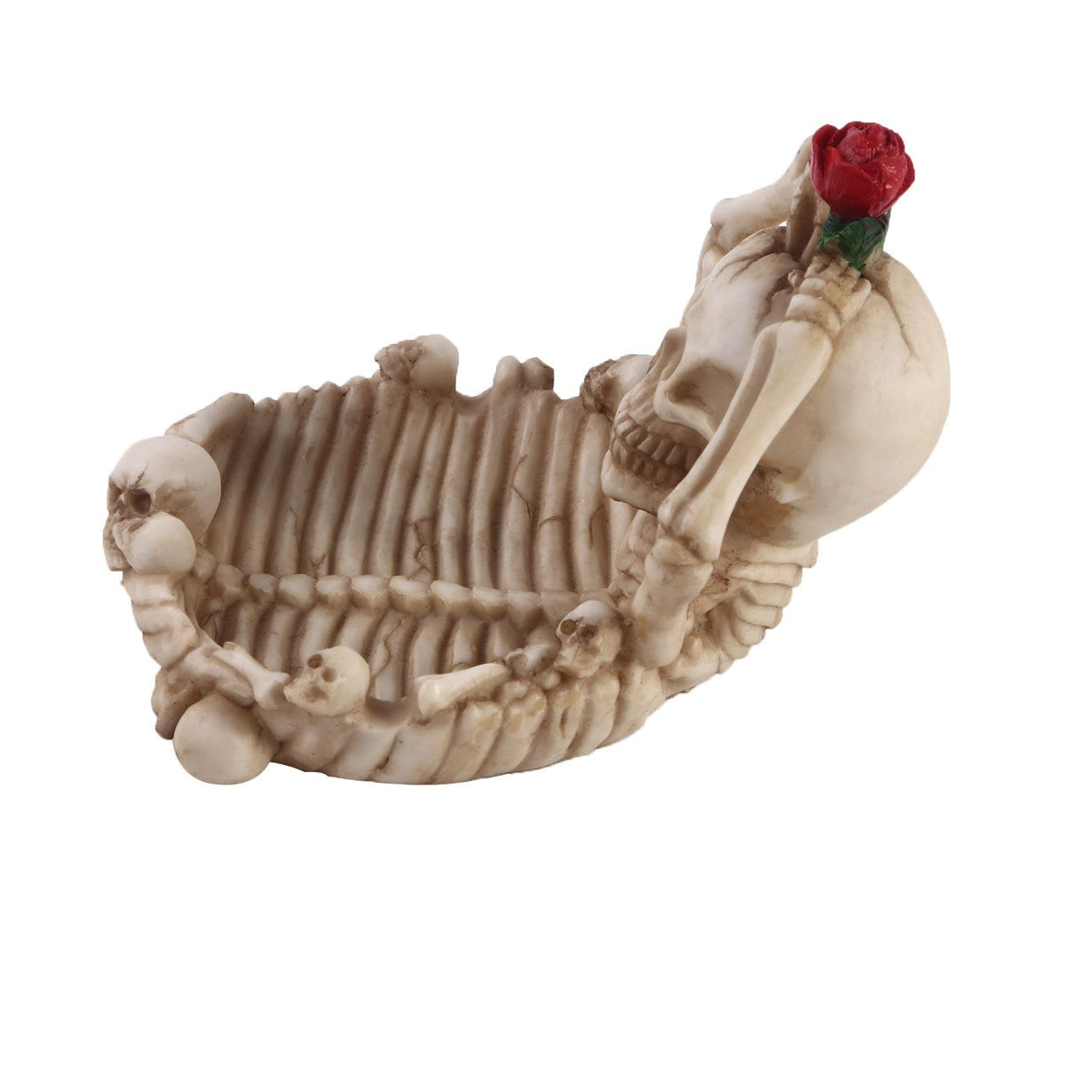 Skeleton Ashtray Resin Sculpture for Gothic Home Decor