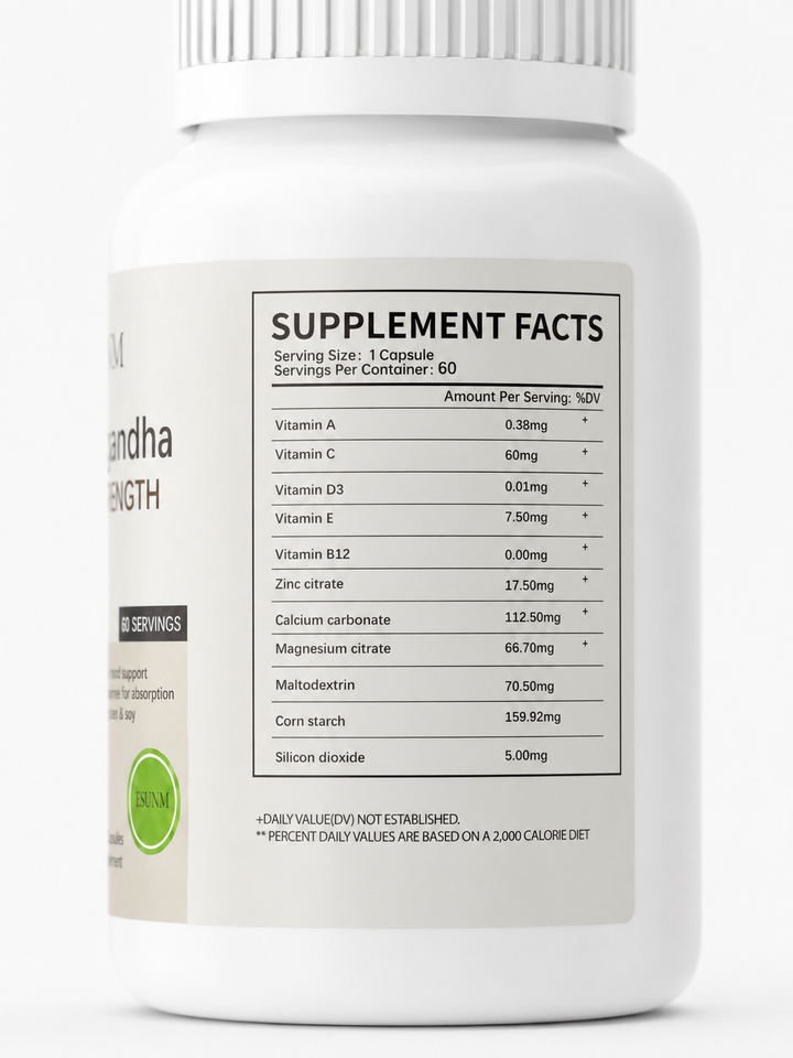 Ashwagandha Capsules Extra Strength — Natural Stress Relief