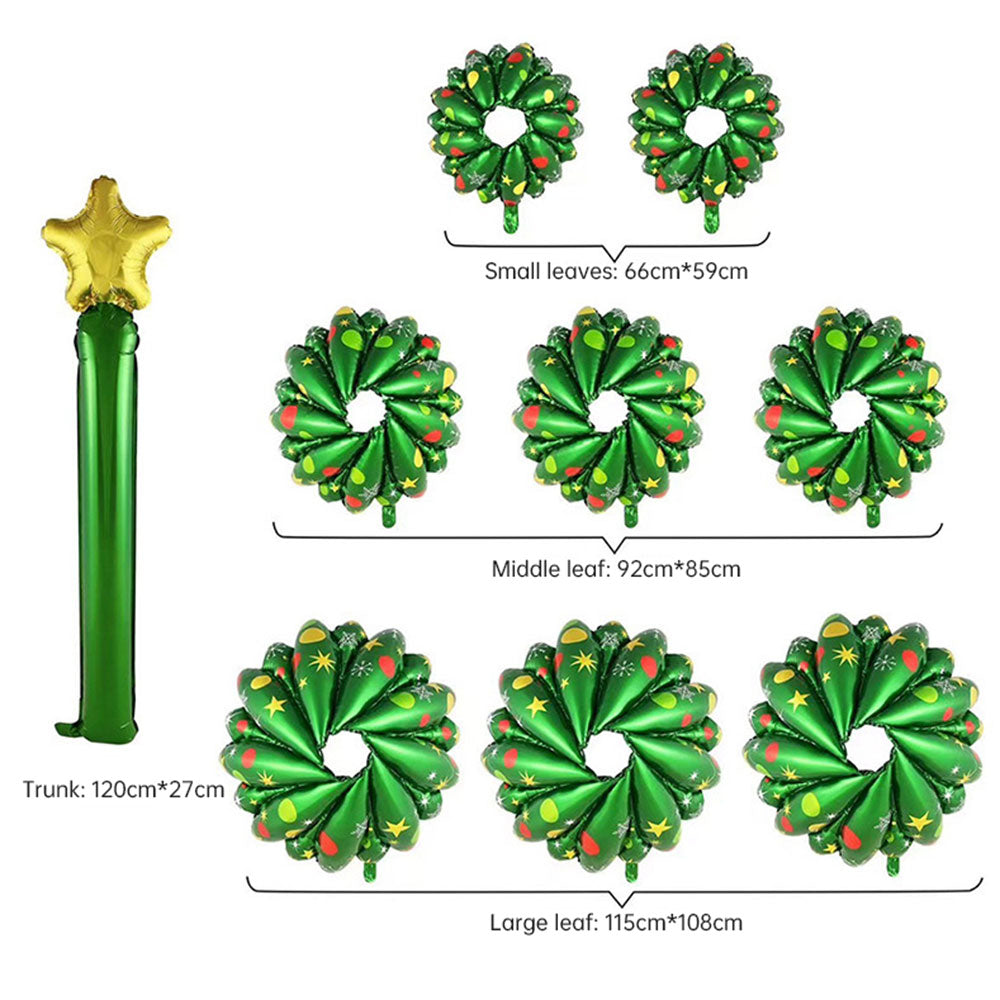 Christmas Tree Balloon Decoration With Festive Gold Star