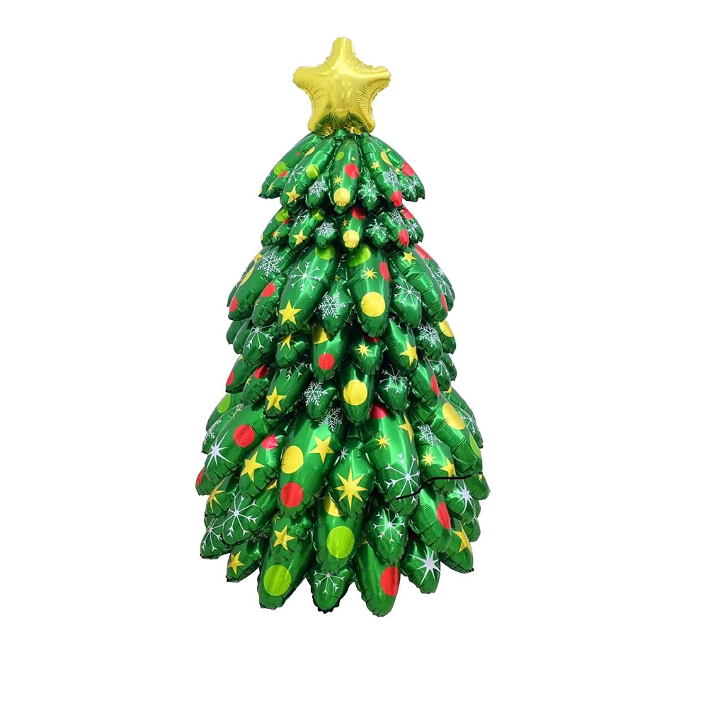 Christmas Tree Balloon Decoration With Festive Gold Star