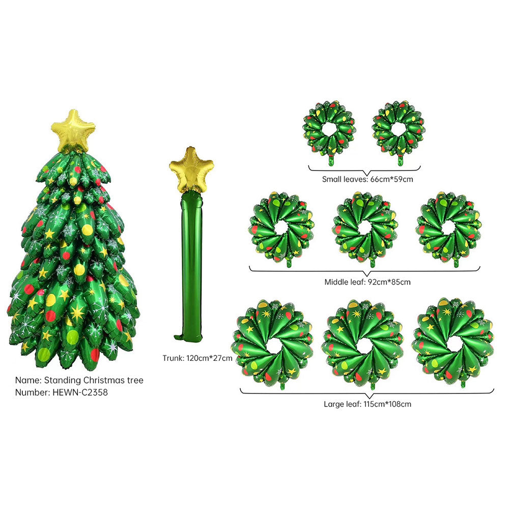 Christmas Tree Balloon Decoration With Festive Gold Star