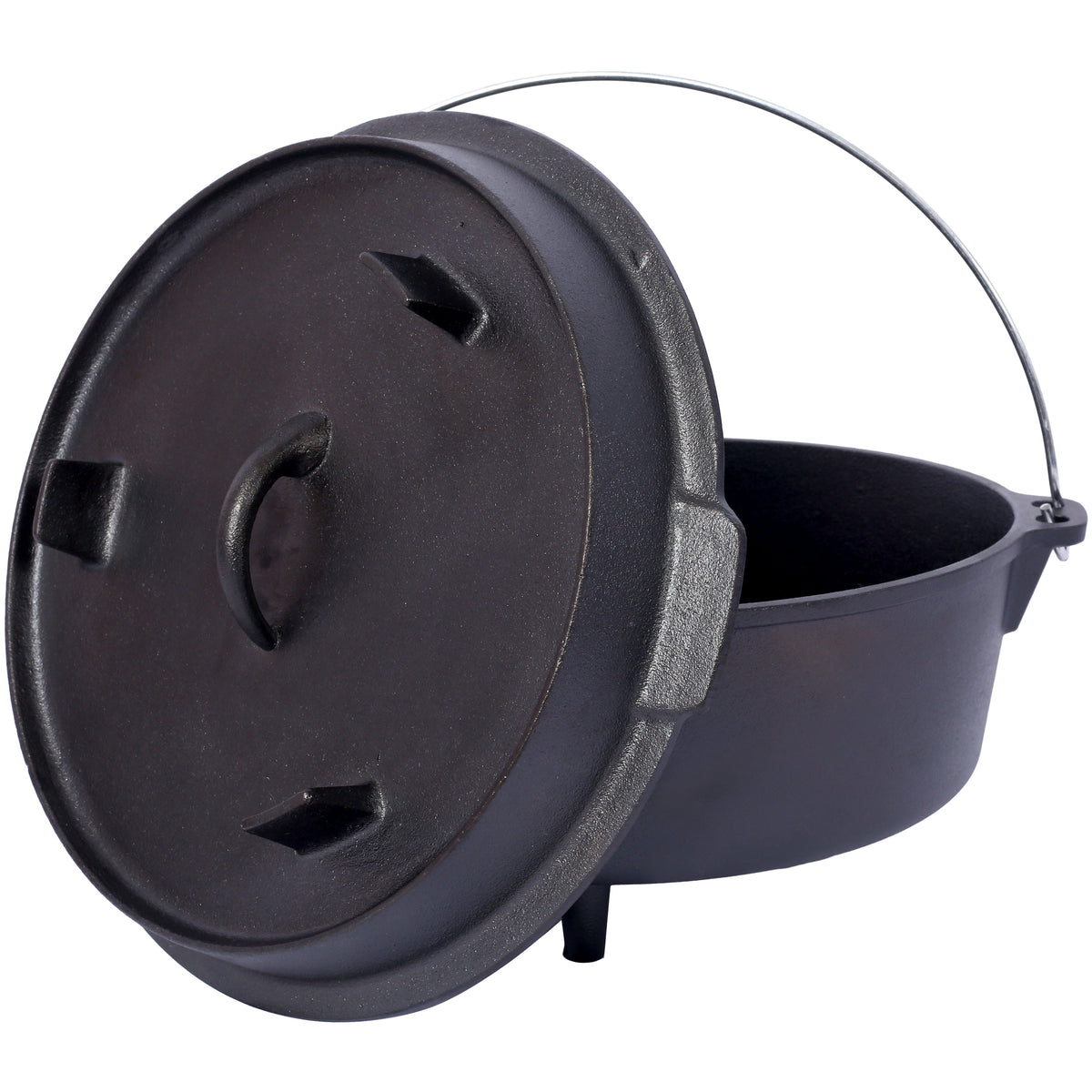 Cast Iron Dutch Oven with Lid for Campfire Cooking