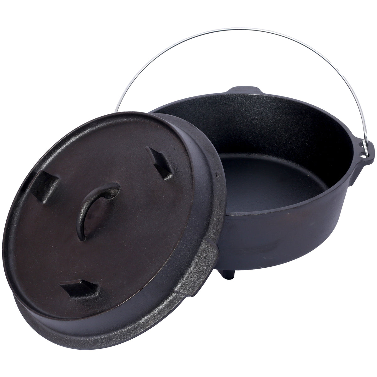Cast Iron Dutch Oven with Lid for Campfire Cooking