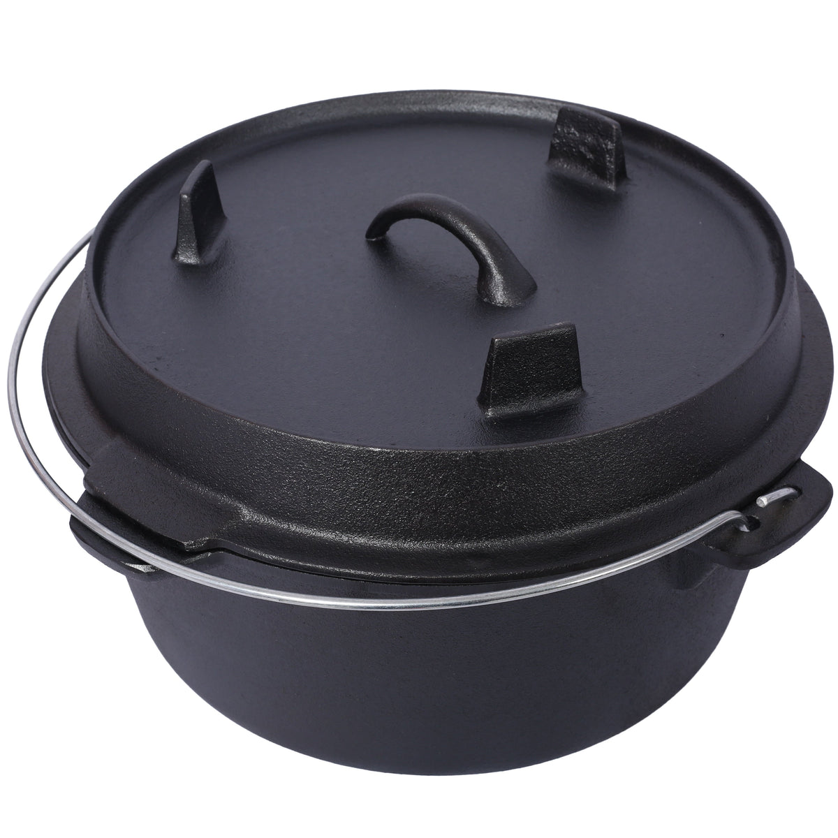 Cast Iron Dutch Oven with Lid for Campfire Cooking